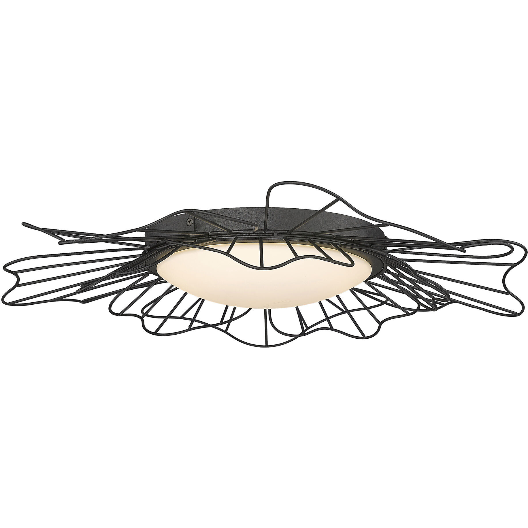 Yasmin LED 23.63 inch Natural Black Flush Mount Ceiling Light