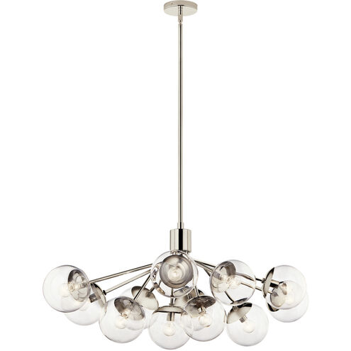 Silvarious 12 Light 26.75 inch Polished Nickel Chandelier/Semi Flush Ceiling Light