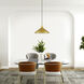 Geneva 1 Light 15.25 inch Soft Gold with Polished Brass Accents Pendant Ceiling Light