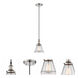 Vintage 1 Light 6.5 inch Polished Nickel Pendant Ceiling Light