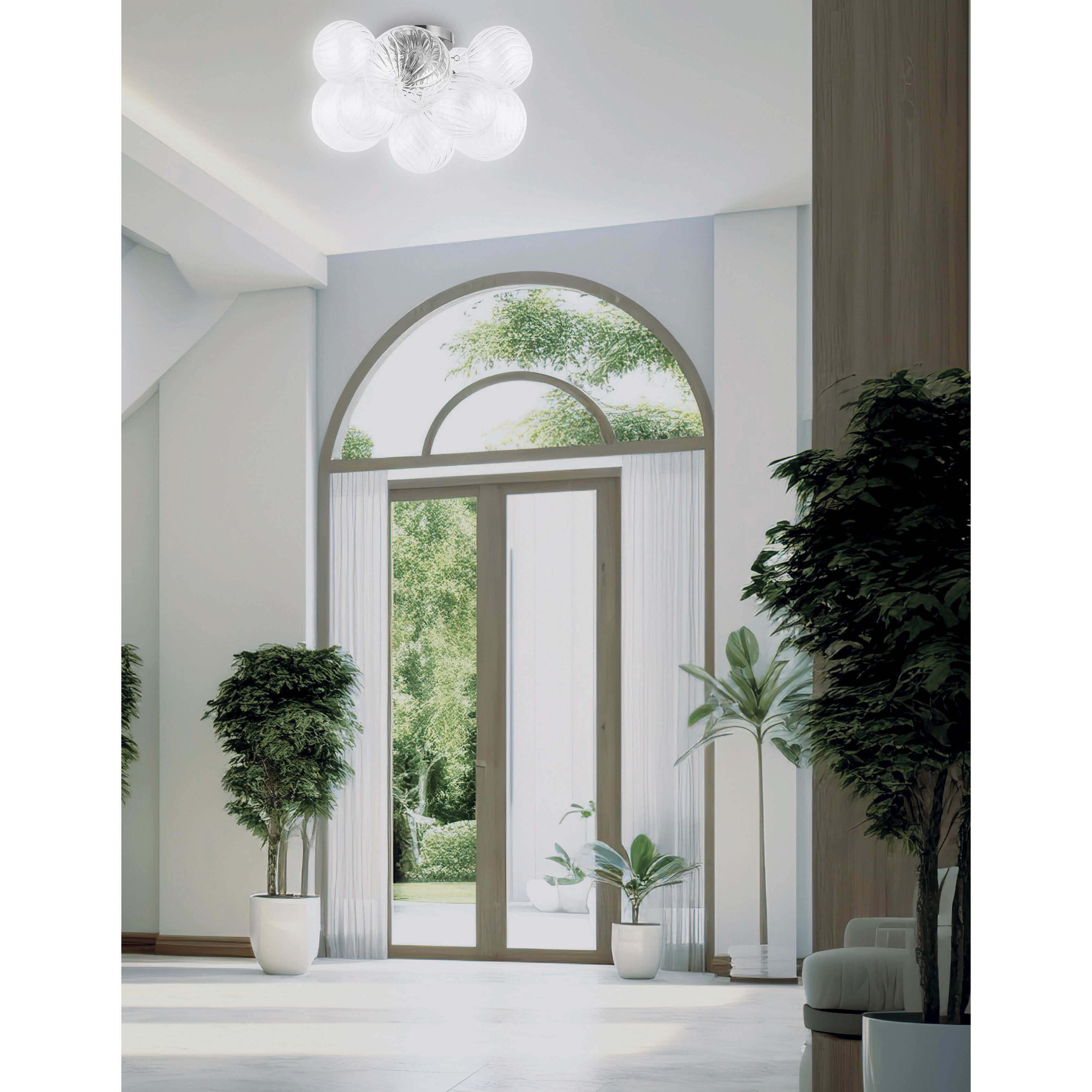 Charlize 3 Light 14.5 inch Polished Chrome Flush Mount Ceiling Light