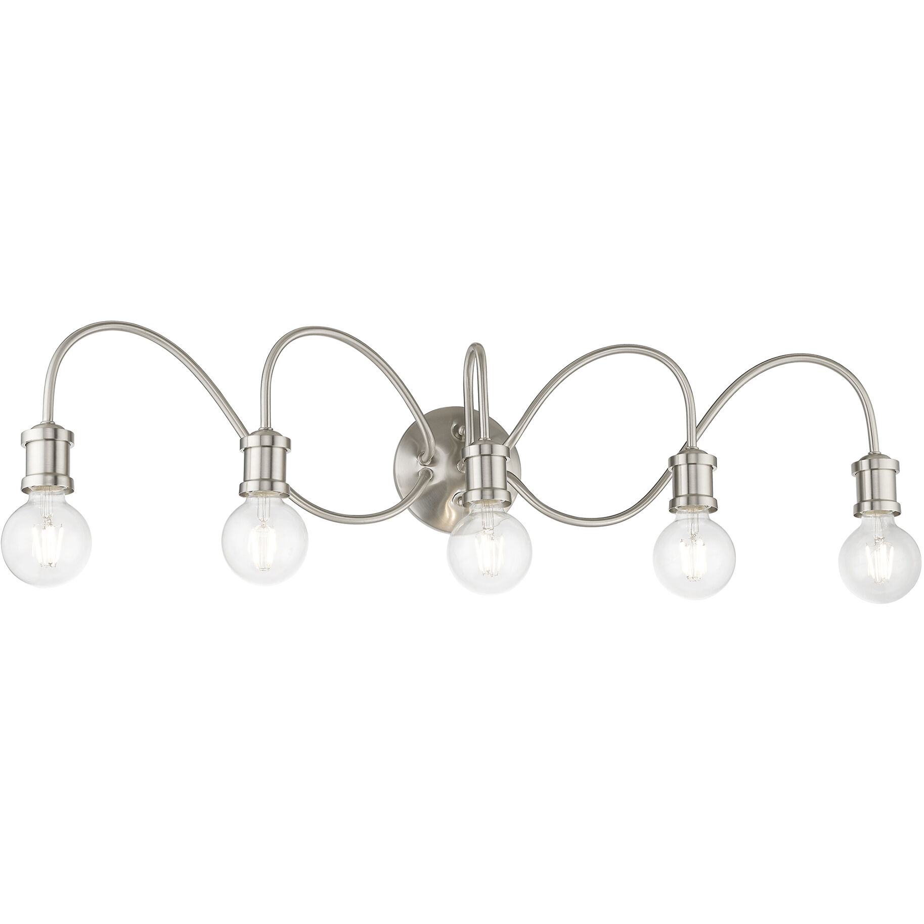 Lansdale 5 Light 34 inch Brushed Nickel Vanity Sconce Wall Light, Large