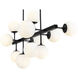 Midnetic 11 Light 38.25 inch Matte Black Billiard Light Ceiling Light