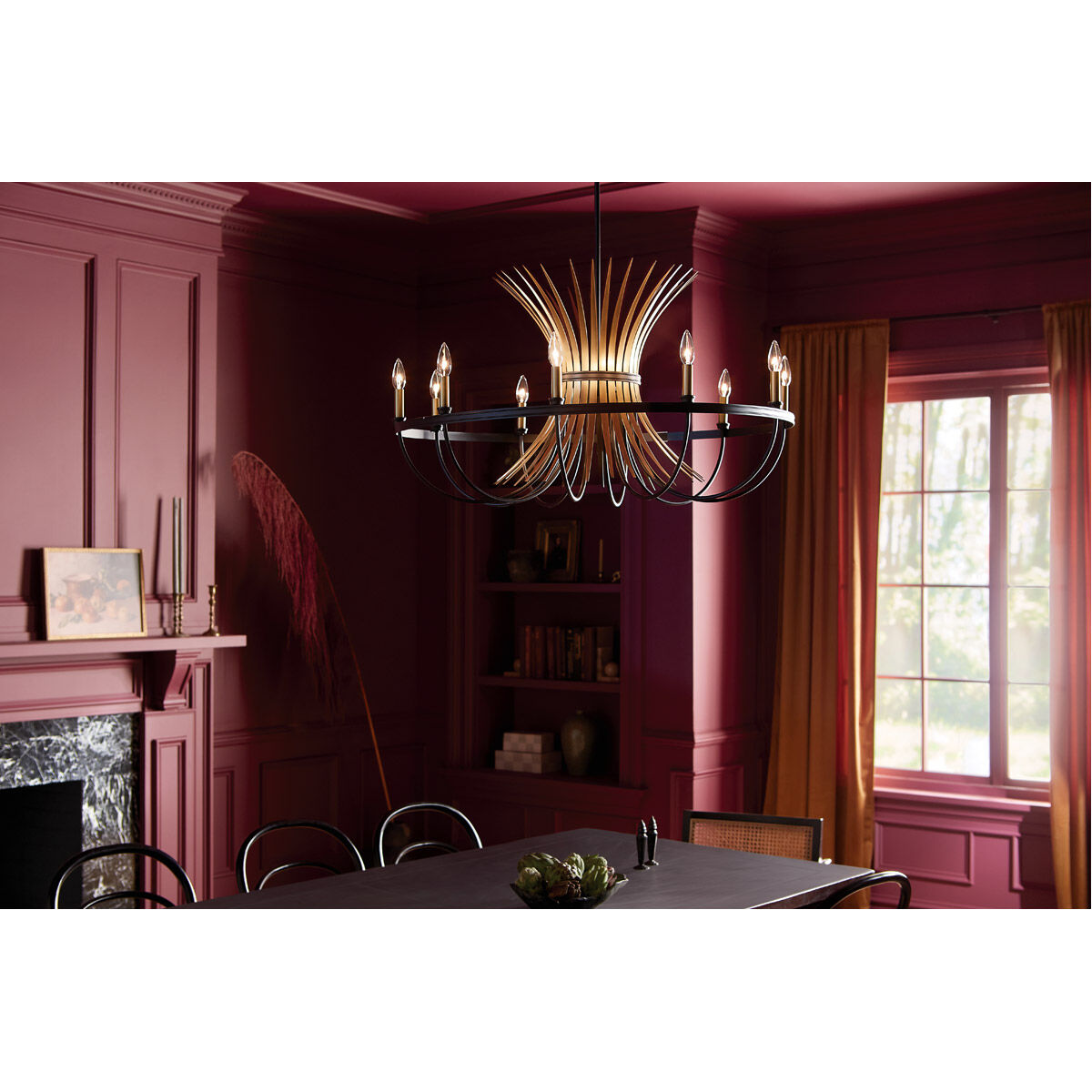 Homestead Baile 9 Light 37 inch Black Chandelier Ceiling Light, Baile