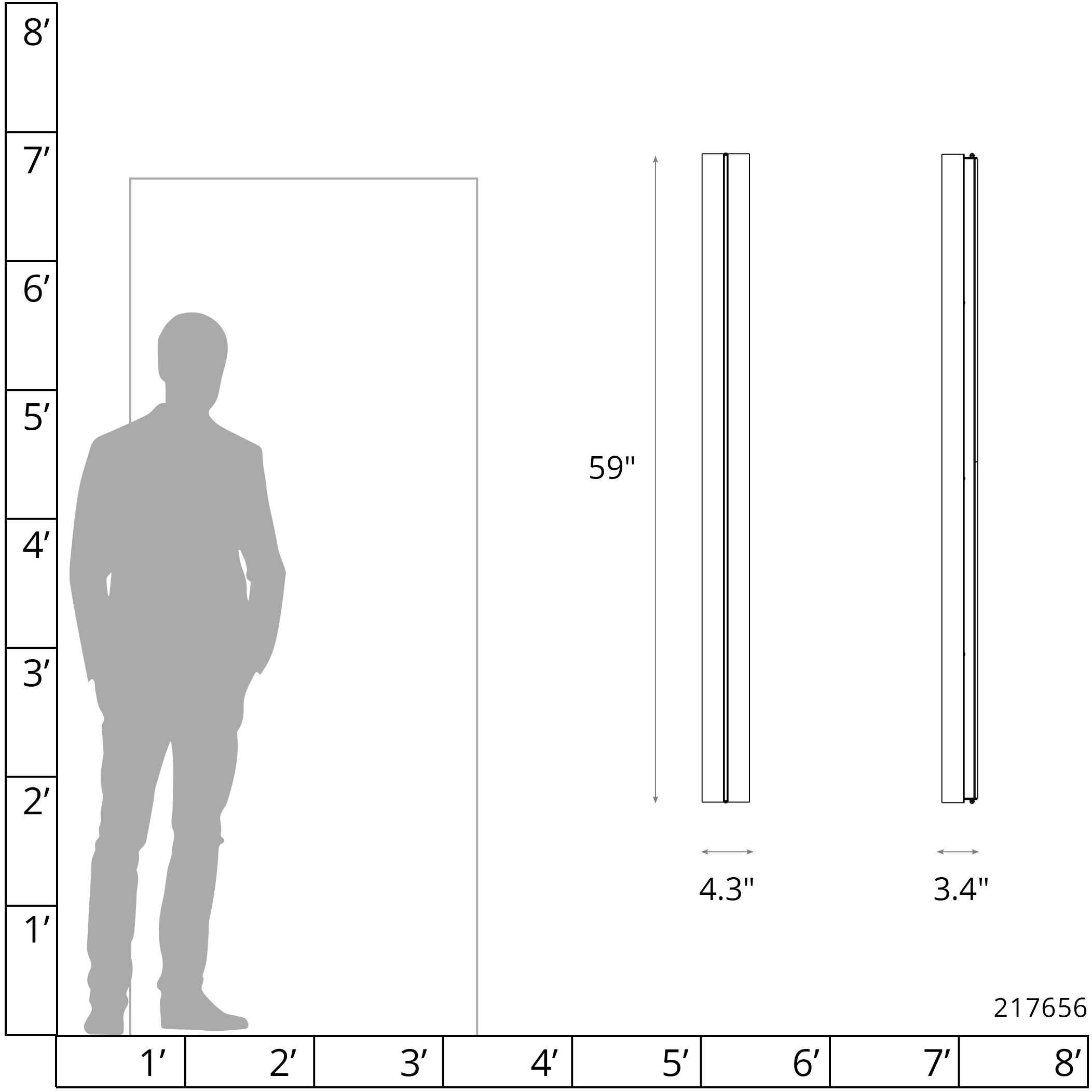 Gallery LED 4.3 inch Vintage Platinum ADA Sconce Wall Light, Large