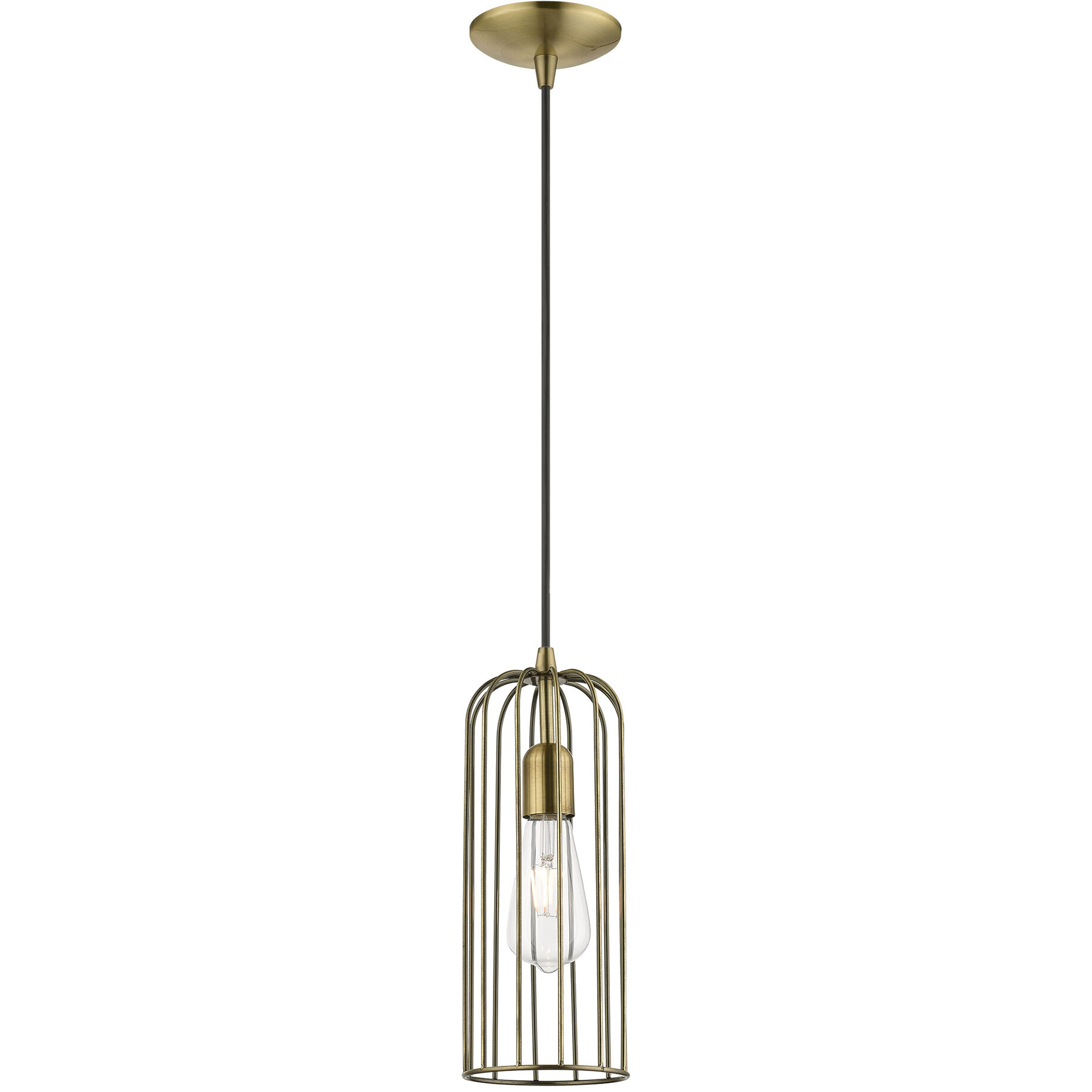 Glenbrook 1 Light 5 inch Antique Brass Pendant Ceiling Light