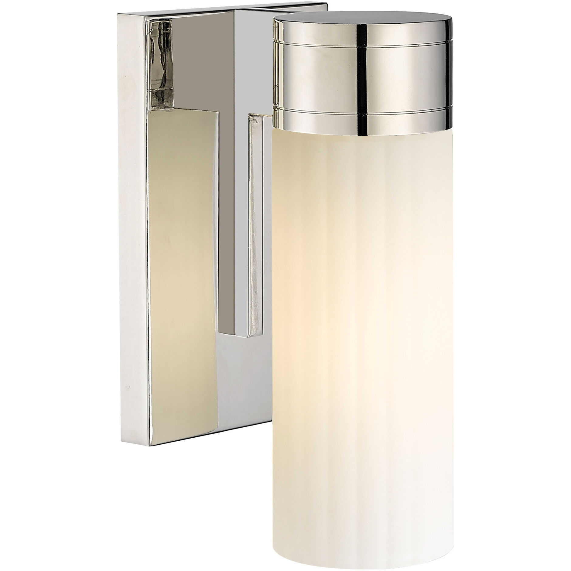 Empire 1 Light 3.13 inch Polished Nickel Sconce Wall Light in Matte White Glass