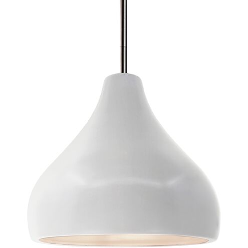 Radiance 1 Light 11.5 inch Bisque and Brushed Nickel Pendant Ceiling Light