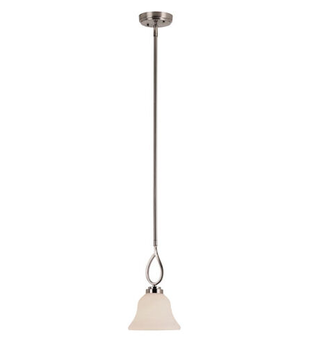 Infinity 1 Light 8 inch Brushed Nickel Mini Pendant Ceiling Light