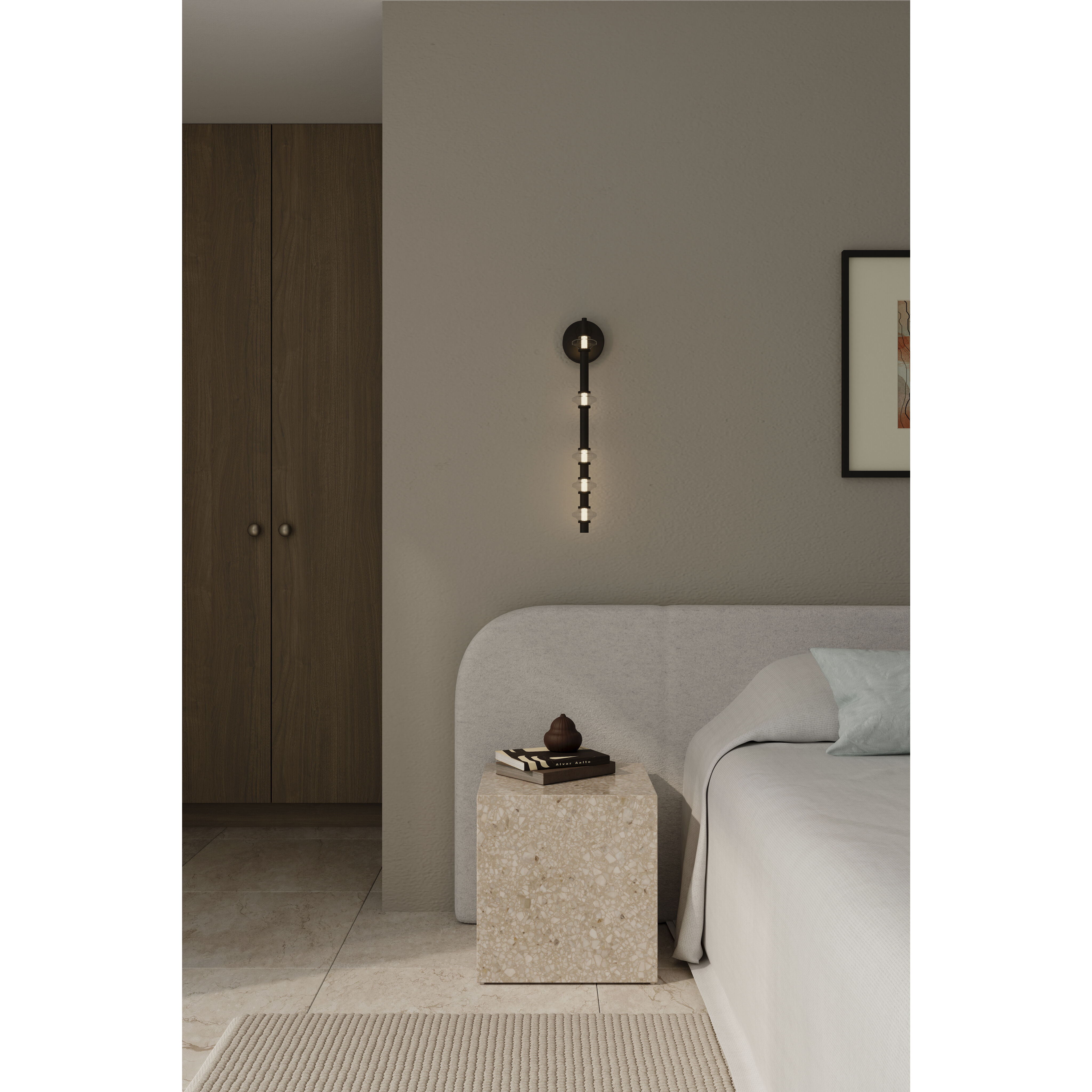 Pearl LED 4.5 inch Dark Matte Black Wall Sconce Wall Light