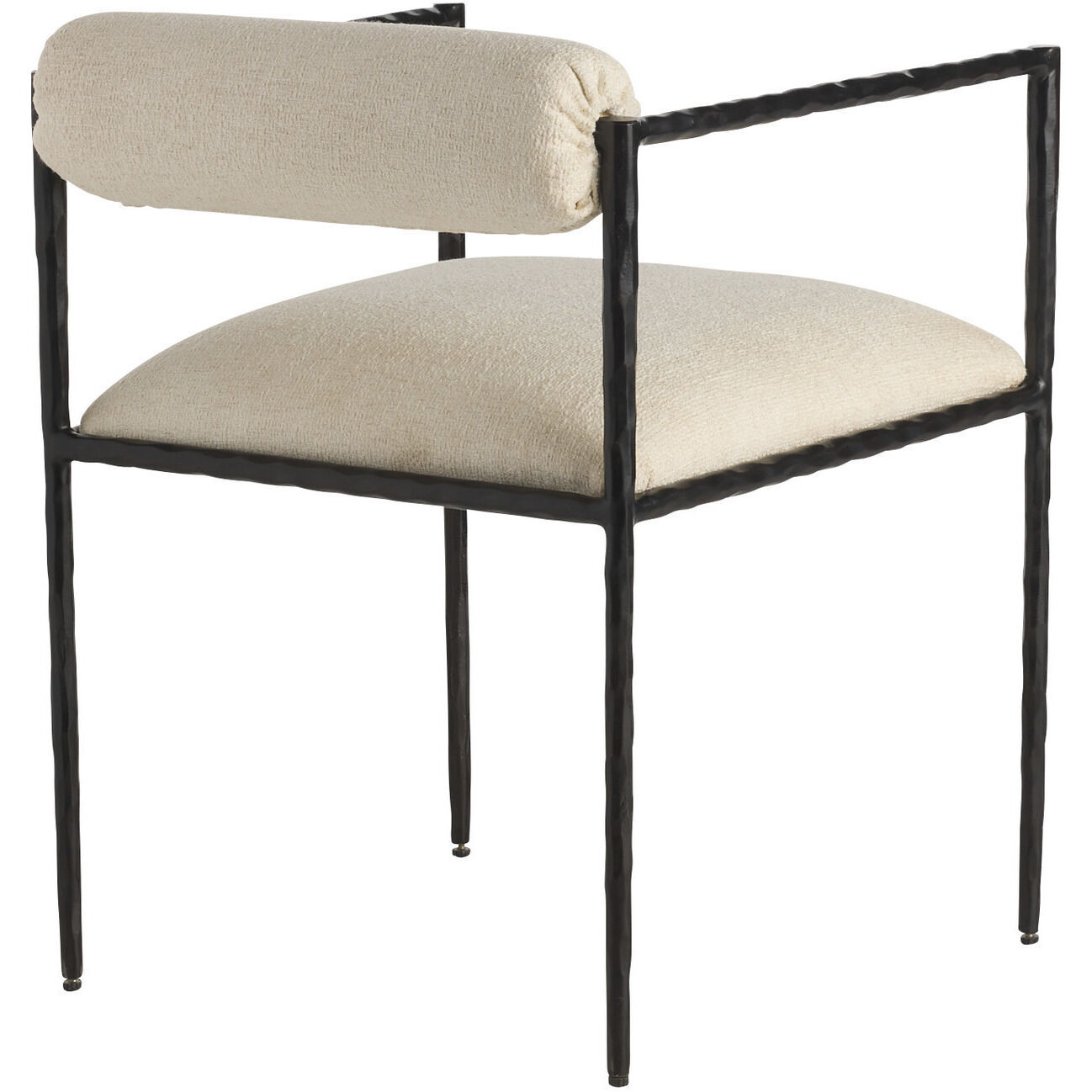 Barbana Oxford White and Natural Iron Chair