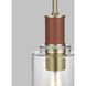 Hadley 1 Light 5 inch Time Worn Brass Pendant Ceiling Light