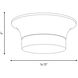 AH by Alexa Hampton Sina 2 Light 14.75 inch Burnished Brass Flush Mount Ceiling Light
