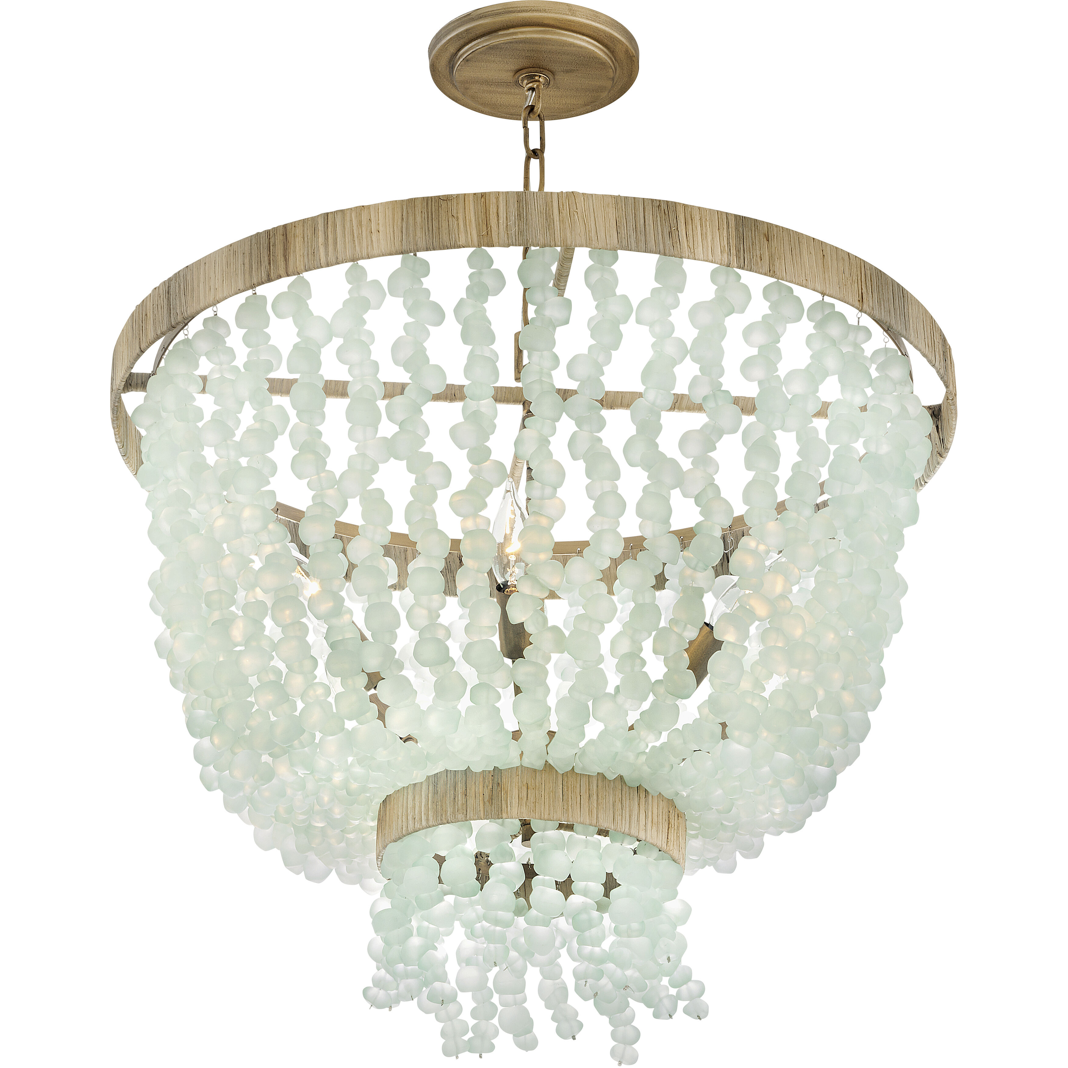 Dune LED 25 inch Burnished Gold Chandelier Ceiling Light