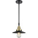 Franklin Restoration Railroad 1 Light 8 inch Black Antique Brass Mini Pendant Ceiling Light