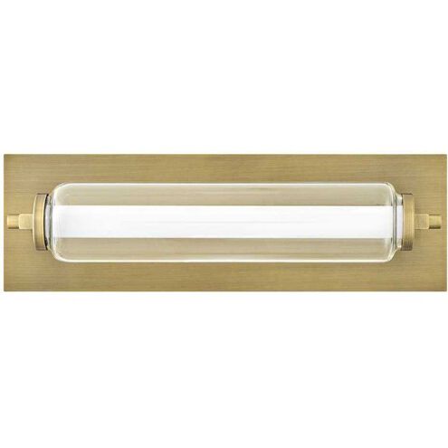 Lucien LED 5 inch Lacquered Brass Vanity Light Wall Light, Vertical