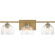 Glint 3 Light 24 inch Legacy Brass Vanity Light Wall Light