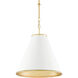 Pierrepont 1 Light 16 inch Painted Gesso White Pendant Ceiling Light, Small