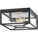 Coastal Elements Brixton 2 Light 12 inch Black Outdoor Flush Mount, Medium