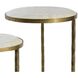 Bone Veneer 24 X 14 inch Brass Side Table, Nesting Table
