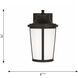 Portola 1 Light 14 inch Antique Bronze Outdoor Wall Lantern, Medium