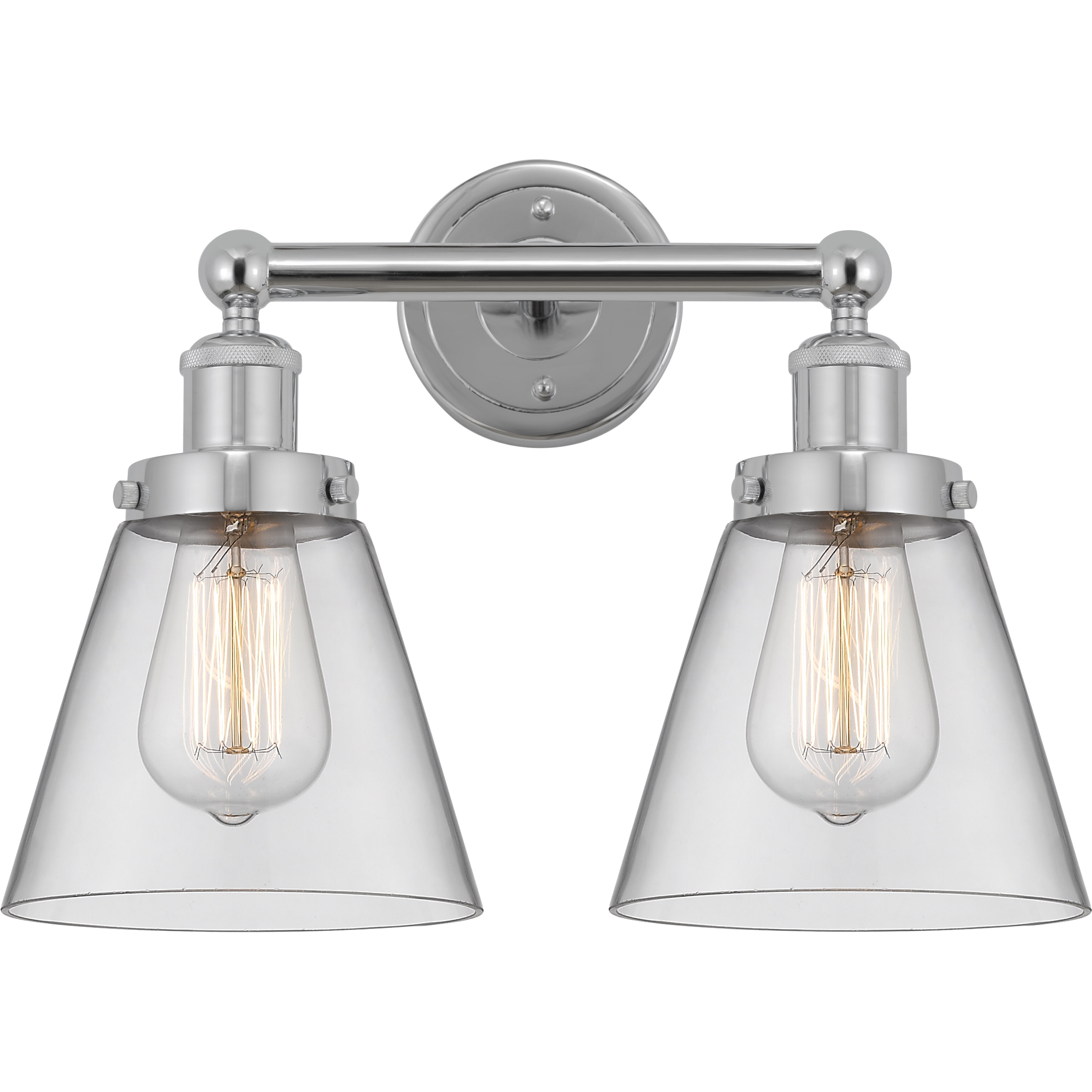 Cone 2 Light 15.5 inch Polished Chrome Bath Vanity Light Wall Light