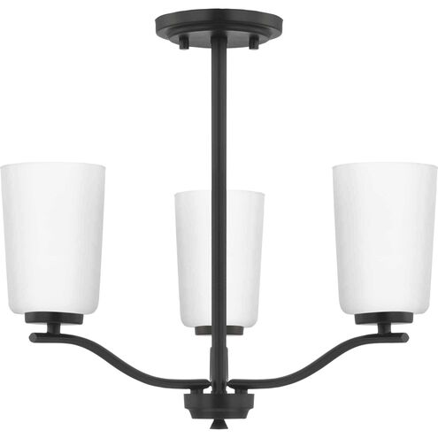 Adley 3 Light 18.12 inch Matte Black Semi-Flush Convertible Light Ceiling Light