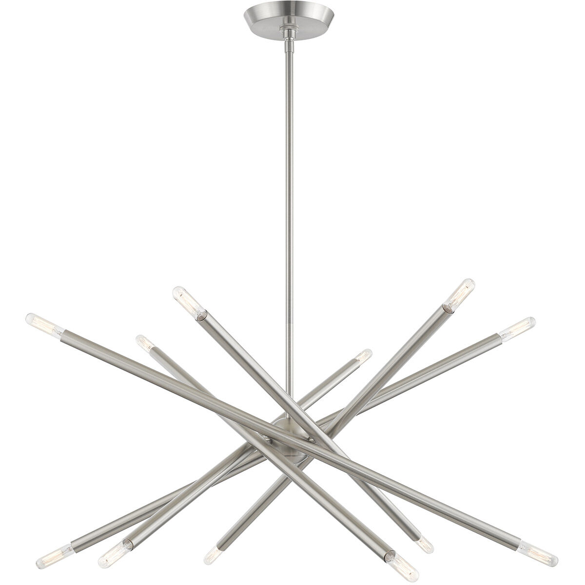 Soho 12 Light 28 inch Brushed Nickel Chandelier Ceiling Light