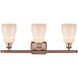 Ballston Ellery LED 26 inch Antique Copper Bath Vanity Light Wall Light in White Glass, Ballston