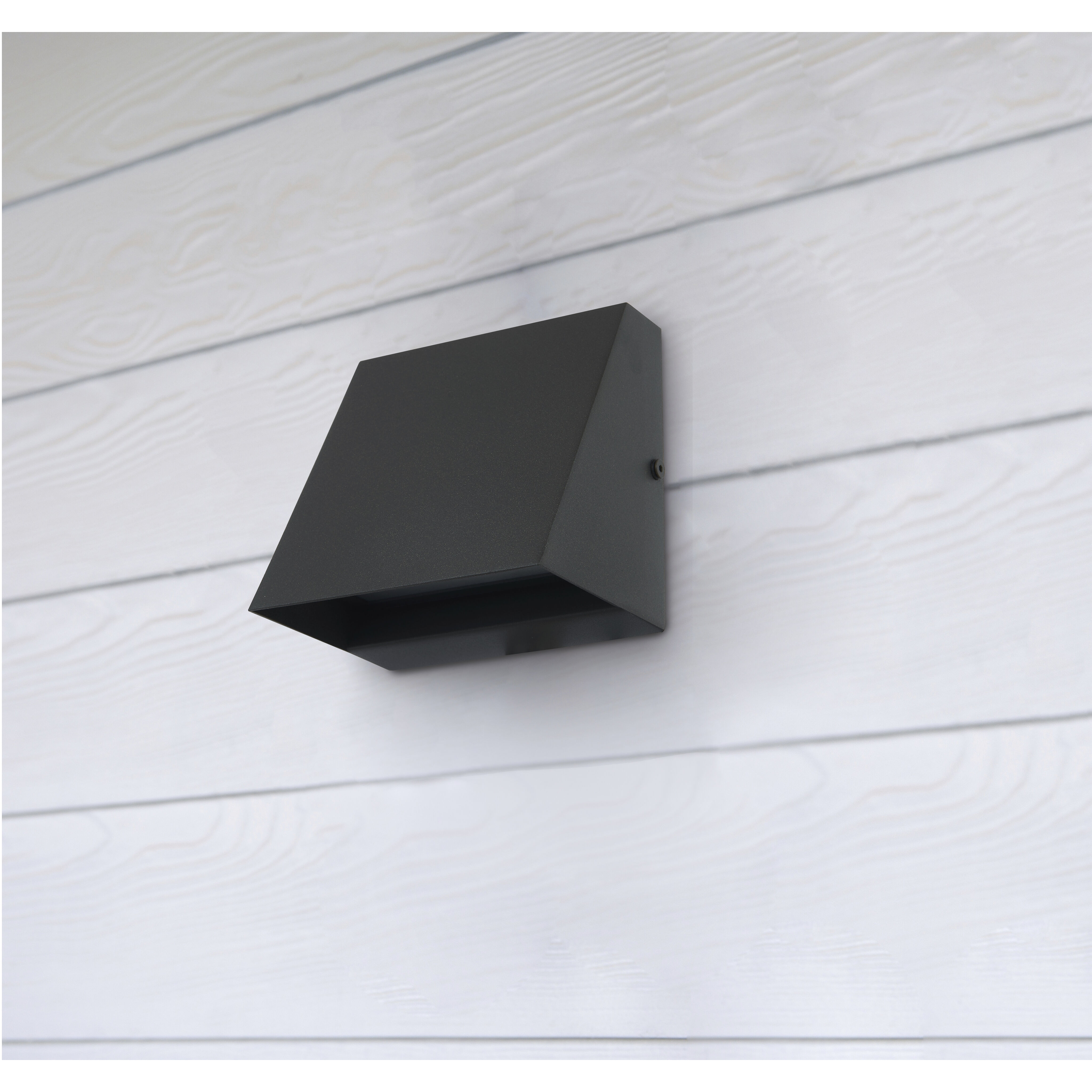 Wedge LED 5 inch Matte Black Outdoor Wall Light