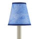 Marble Paper Blue Tapered Chandelier Shade