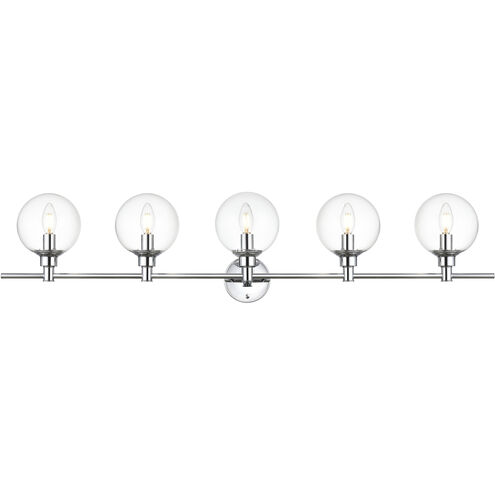 Jaelynn 5 Light 47 inch Chrome Bath Sconce Wall Light