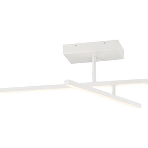 Duo LED 5 inch Matte White Semi-Flush Ceiling Light