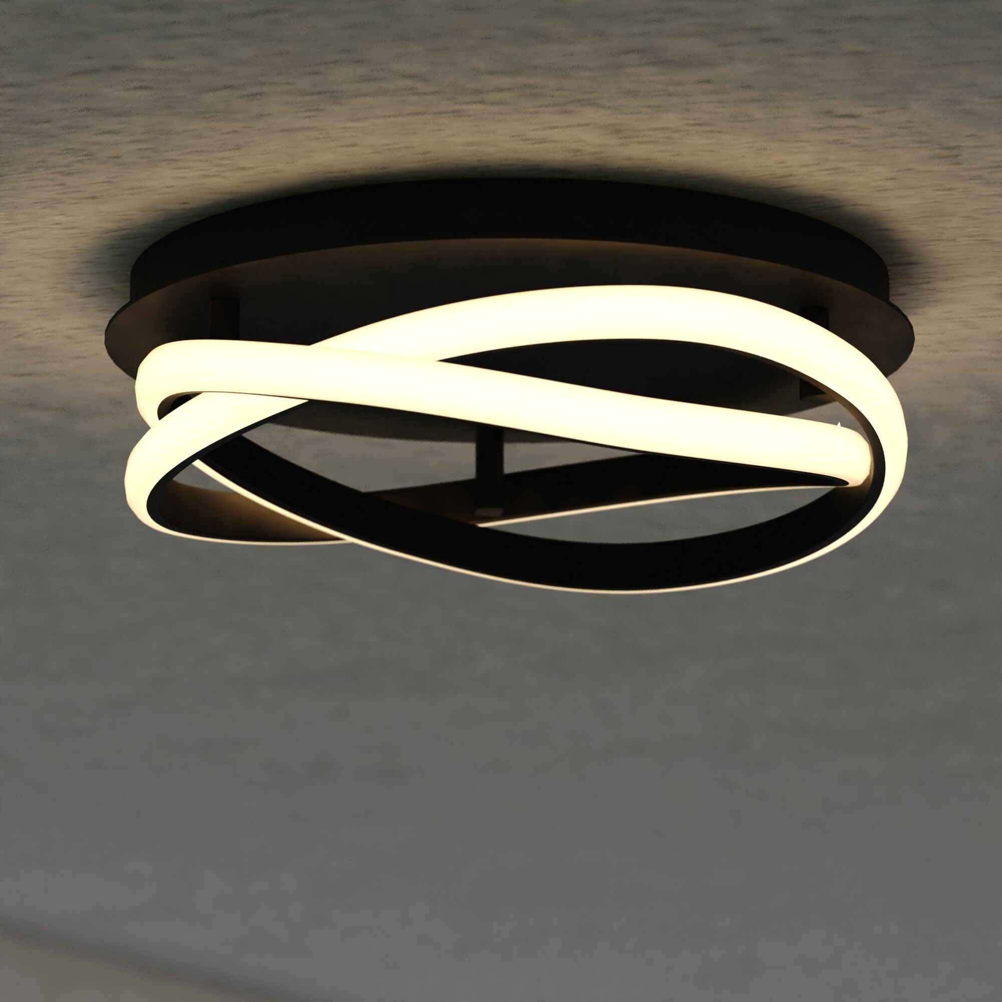 North End LED 13 inch Matte Black Indoor Outdoor Flush Mount