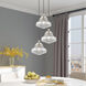 Art Glass 1 Light 9 inch Brushed Nickel Mini Pendant Ceiling Light