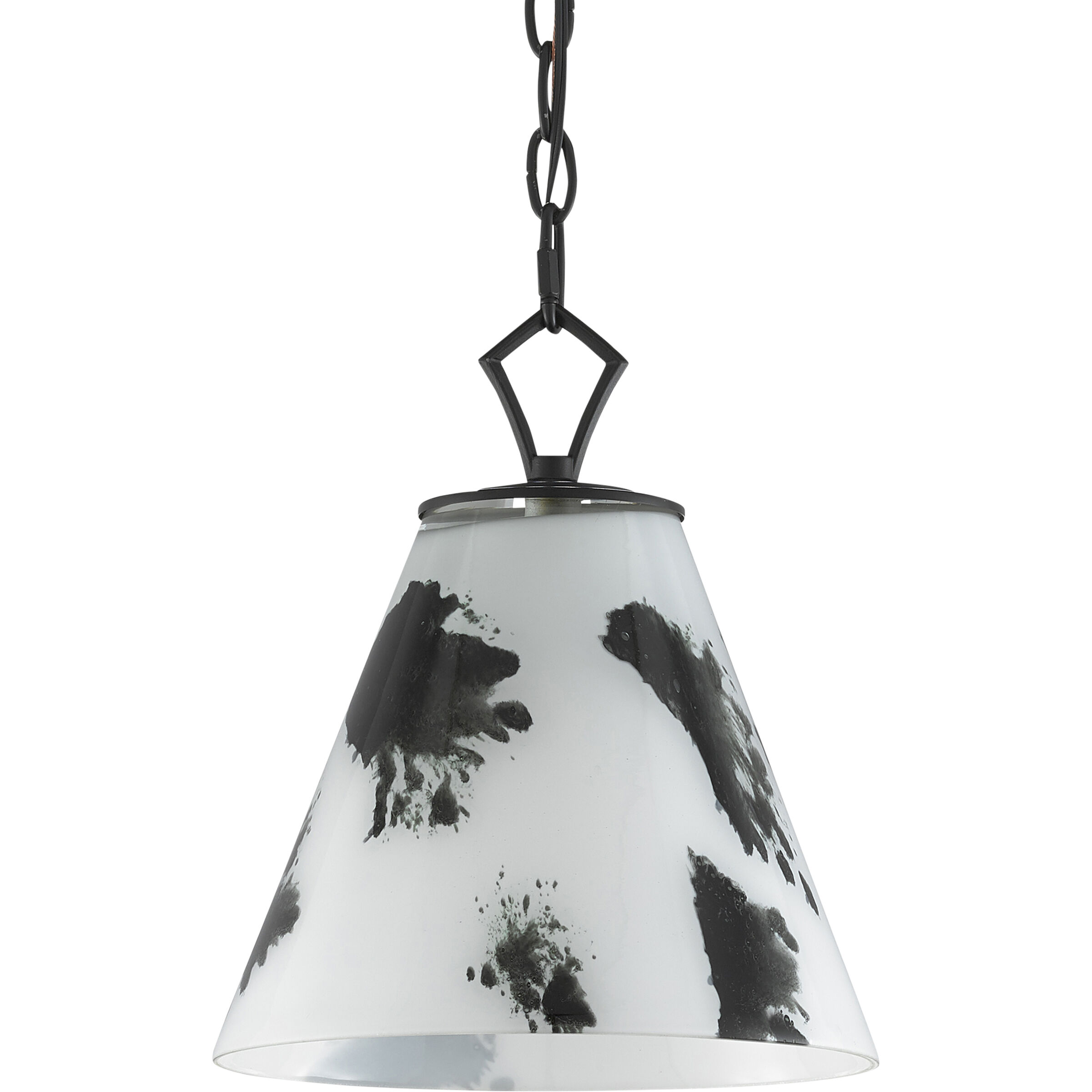 Peppard 1 Light 10 inch Black/White Pendant Ceiling Light