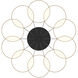 Maestro LED 32.25 inch Black/Gold Chandelier Ceiling Light in Black and Gold