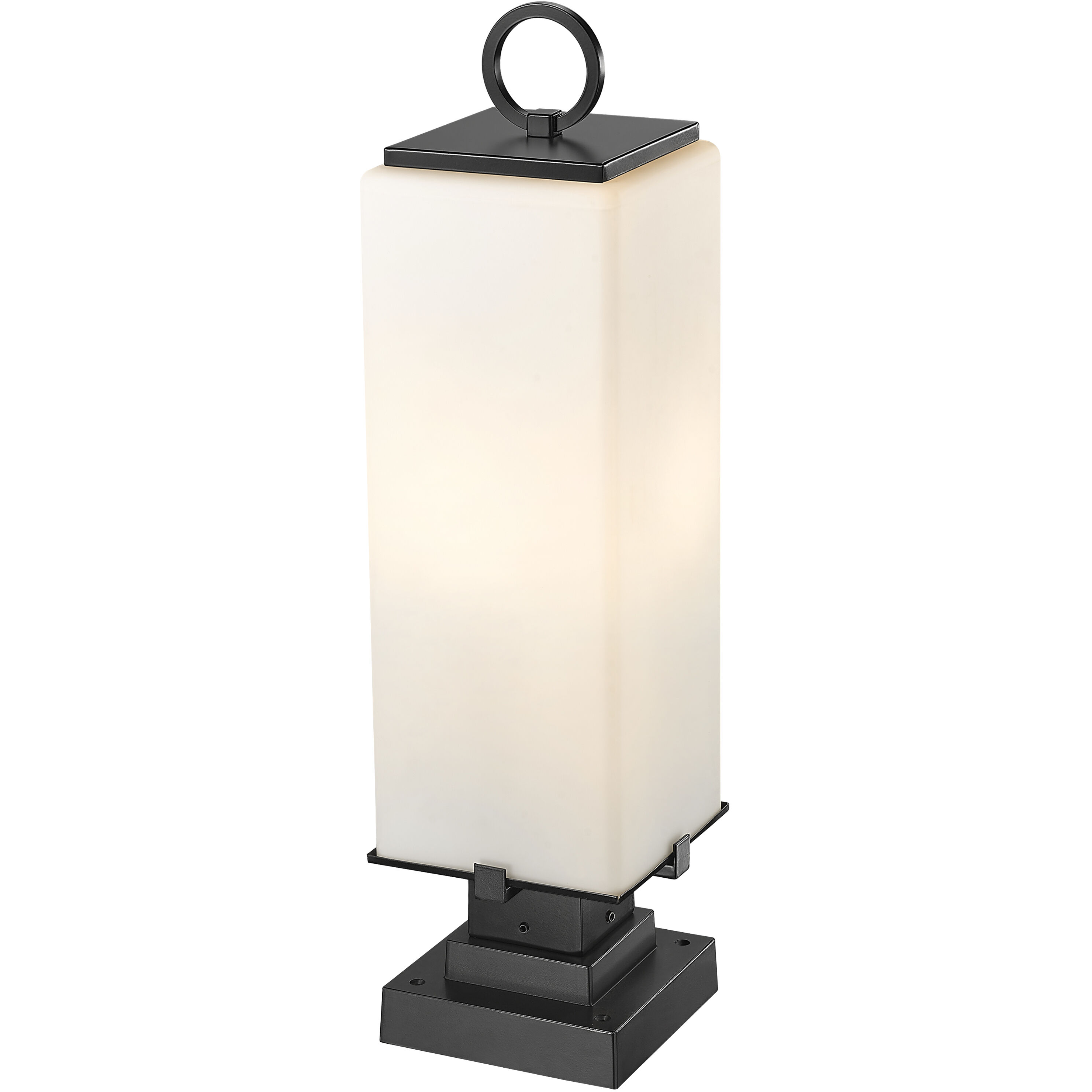 Sana 3 Light 28.25 inch Black Outdoor Pier Mounted Fixture