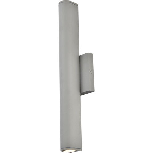 Raine 17 inch Silver Outdoor Wall Light