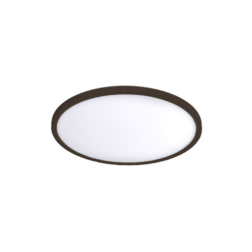Round LED 15 inch Bronze Flush Mount Ceiling Light in 3000K