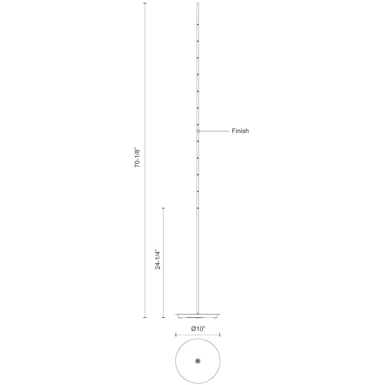 Reeds 70.13 inch 12.00 watt White Floor Lamp Portable Light