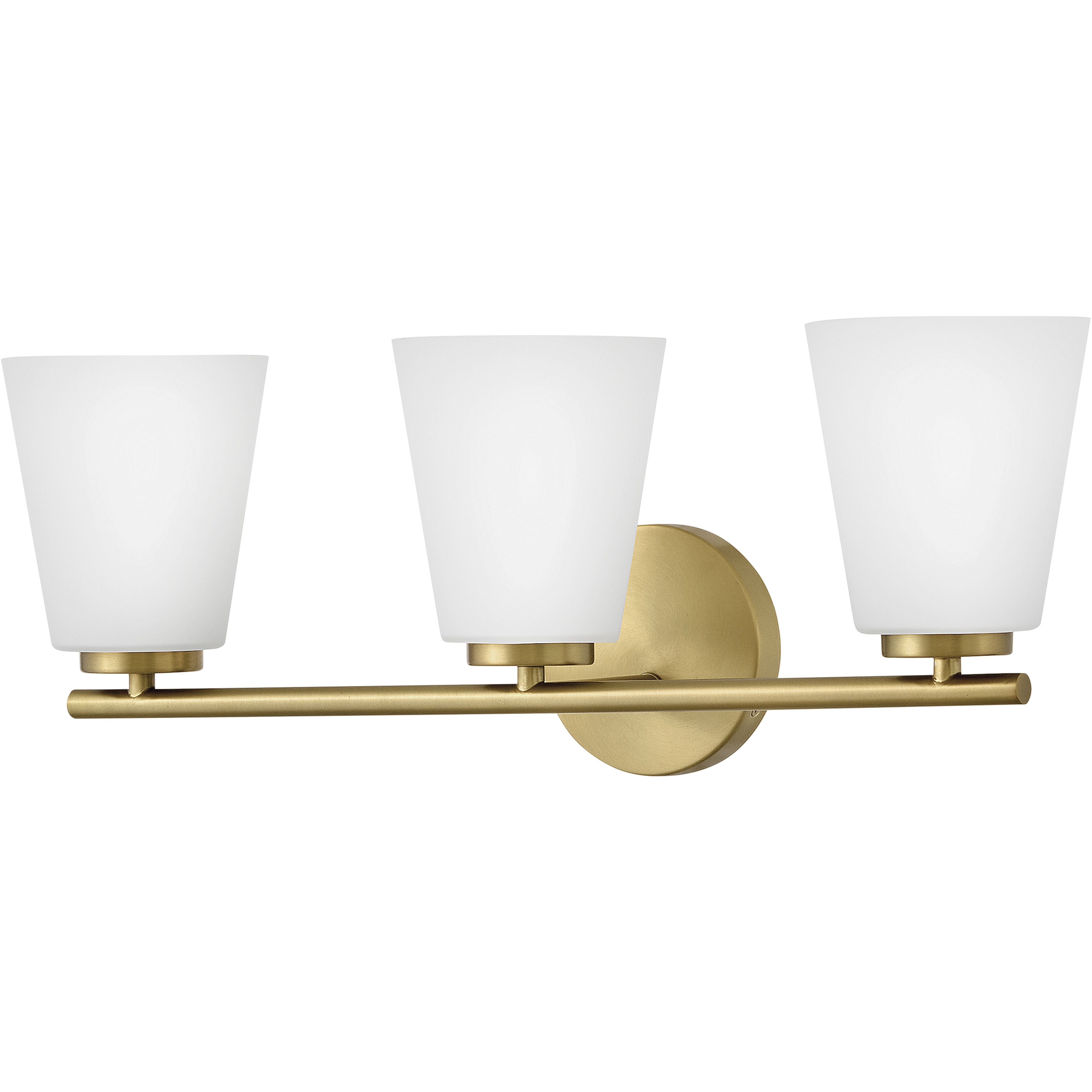 Bri 3 Light 24 inch Lacquered Brass Bath Light Wall Light