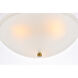 Jeanne 3 Light 19.7 inch Brass Flush Mount Ceiling Light