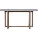Merrell 63 X 15.75 inch Polished Concrete with Brown Console Table
