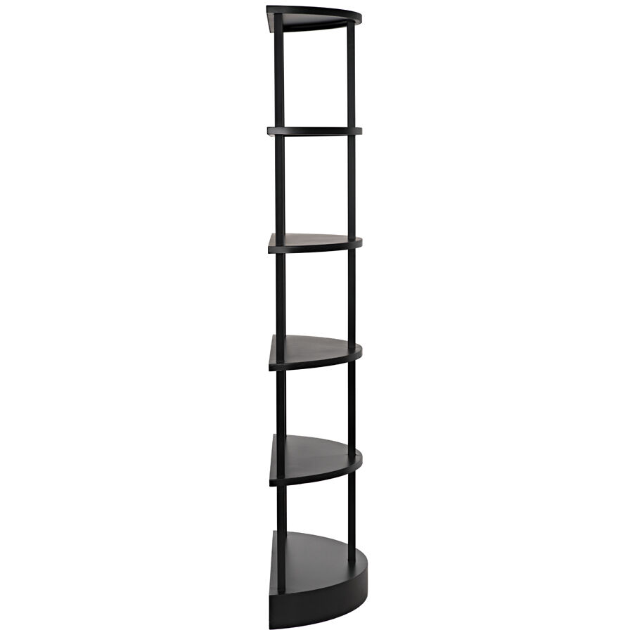 Spago Matte Black Bookcase