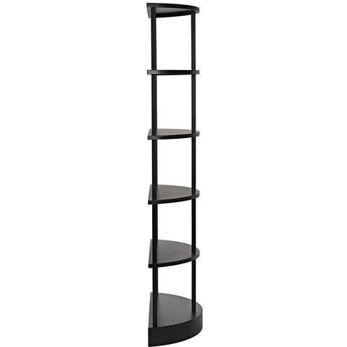 Spago Matte Black Bookcase
