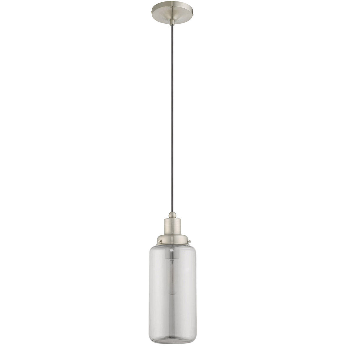 Art Glass 1 Light 5 inch Brushed Nickel Mini Pendant Ceiling Light