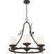 Ponderosa Ridge 6 Light 28 inch Weathered Spruce/Silver Highlights Chandelier Ceiling Light