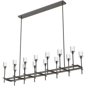 Salita 14 Light 15.75 inch Urban Bronze Pendant Ceiling Light in Clear Crystal