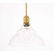 Gil 1 Light 11 inch Brass Pendant Ceiling Light